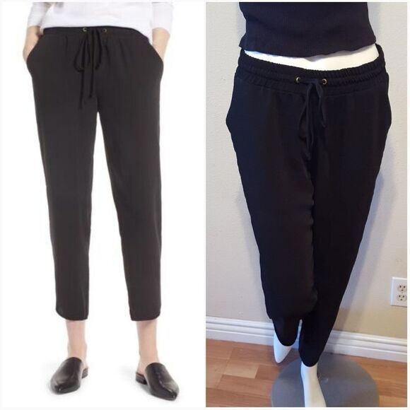 Halogen Black Woven Jogger Pants Sz M - Picture 1 of 8
